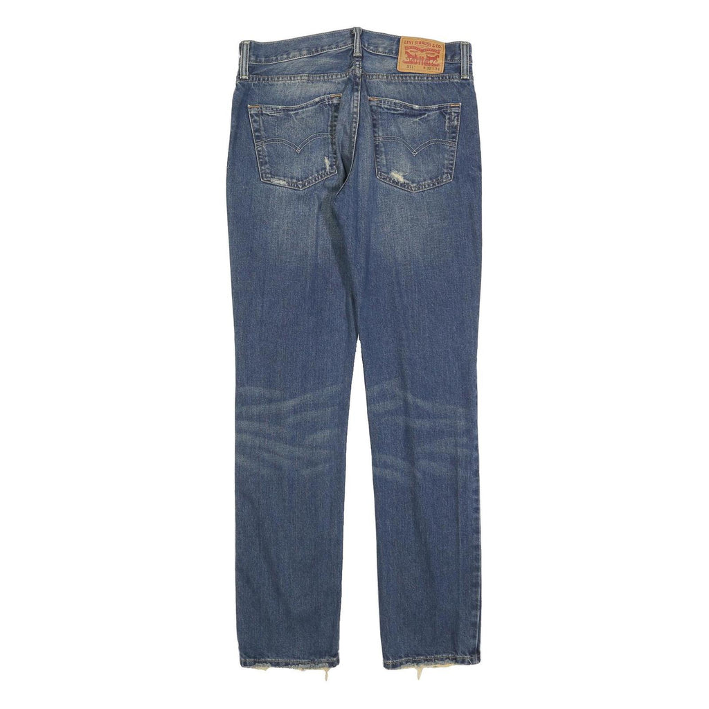 LEVI'S 511 Slim Mens Jeans Blue Slim Skinny Denim Medium W32 L34 Distressed