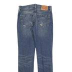 LEVI'S 511 Slim Mens Jeans Blue Slim Skinny Denim Medium W32 L34 Distressed