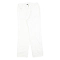 LEE COOPER Womens White Regular Fit Straight Leg Trousers W28 L28 Cotton Blend