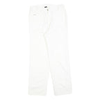 LEE COOPER Womens White Regular Fit Straight Leg Trousers W28 L28 Cotton Blend