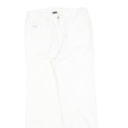 LEE COOPER Womens White Regular Fit Straight Leg Trousers W28 L28 Cotton Blend