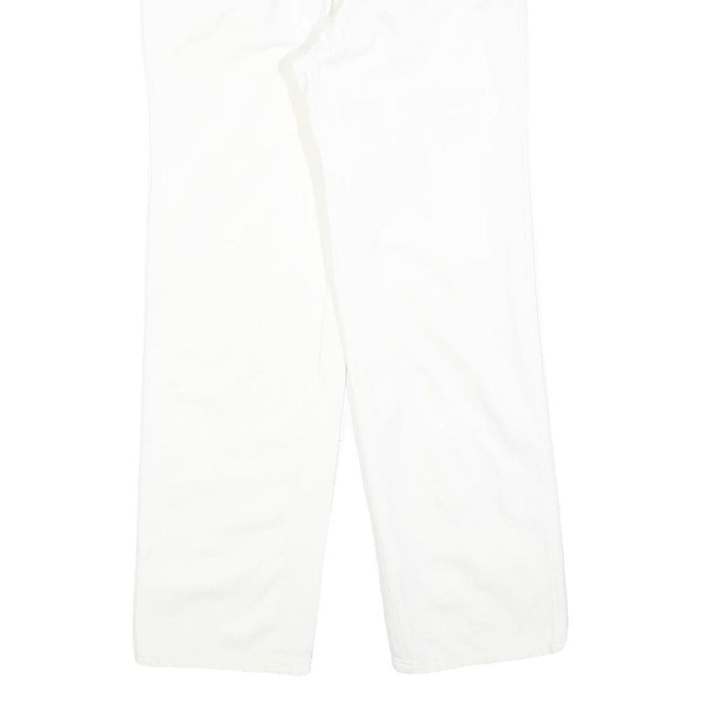 LEE COOPER Womens White Regular Fit Straight Leg Trousers W28 L28 Cotton Blend