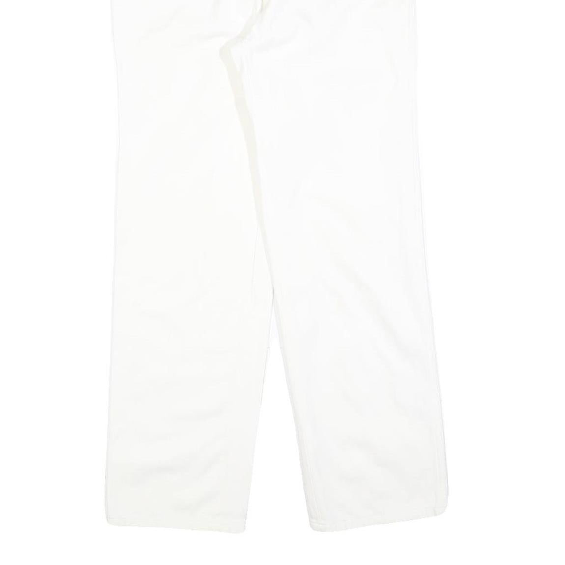 LEE COOPER Womens White Regular Fit Straight Leg Trousers W28 L28 Cotton Blend