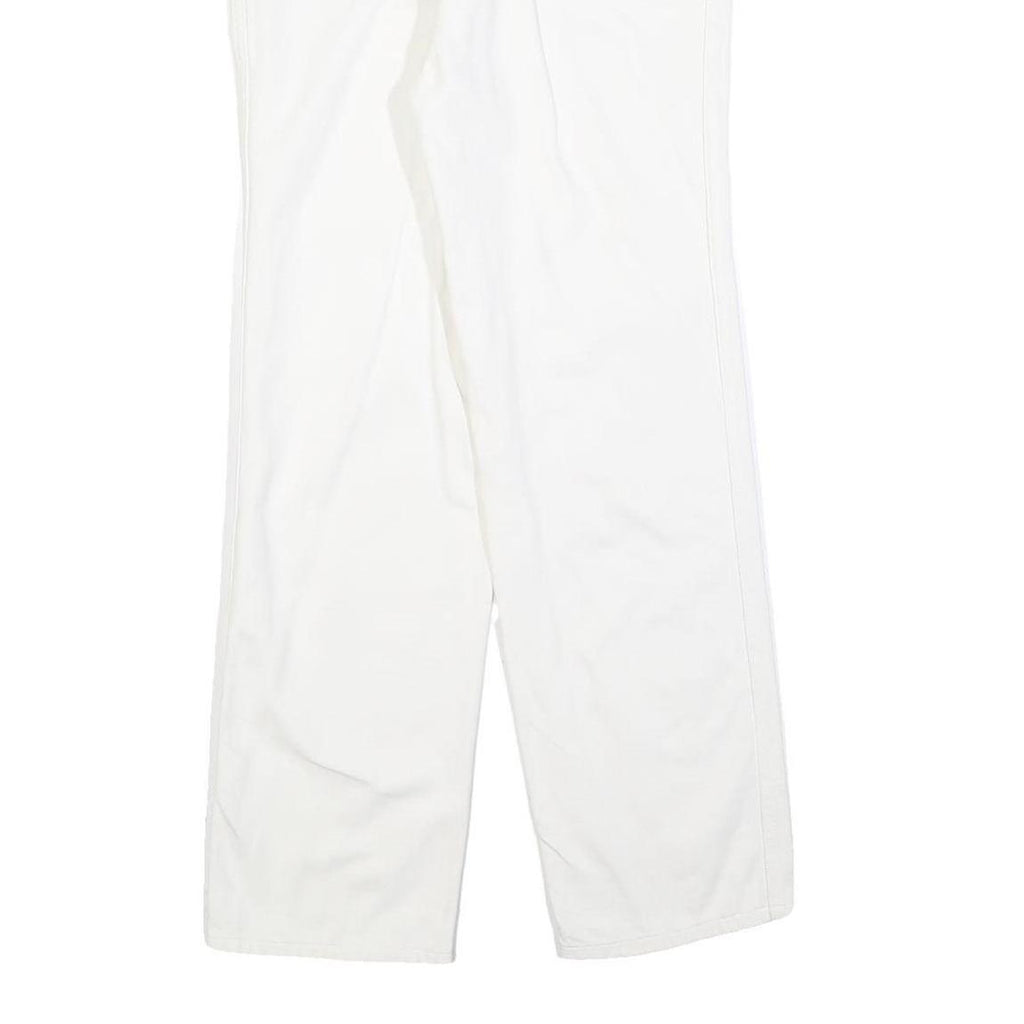 LEE COOPER Womens White Regular Fit Straight Leg Trousers W28 L28 Cotton Blend