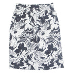 Womens Straight Skirt Black Knee Length Floral M