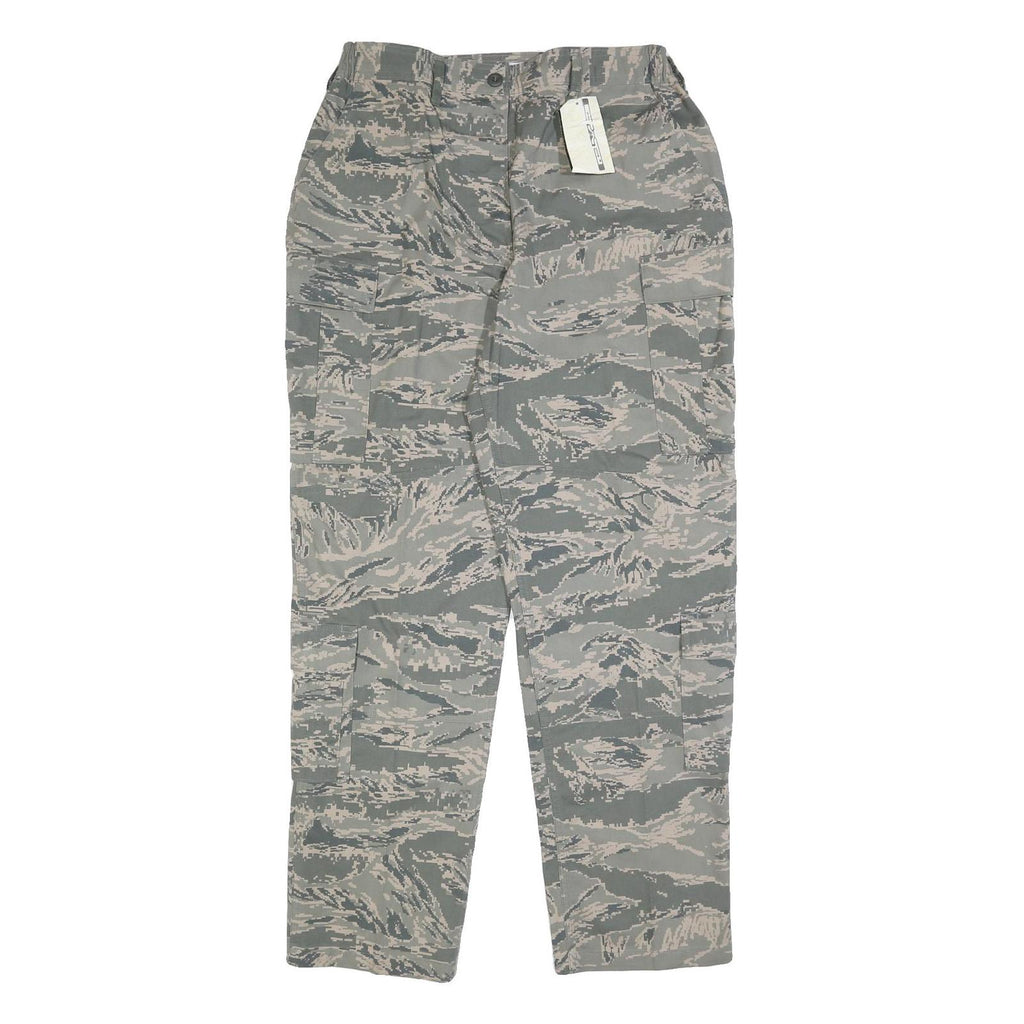 BETHEL INDUSTRIES Womens Cotton Blend Grey Camouflage Regular Fit Cargo Trousers