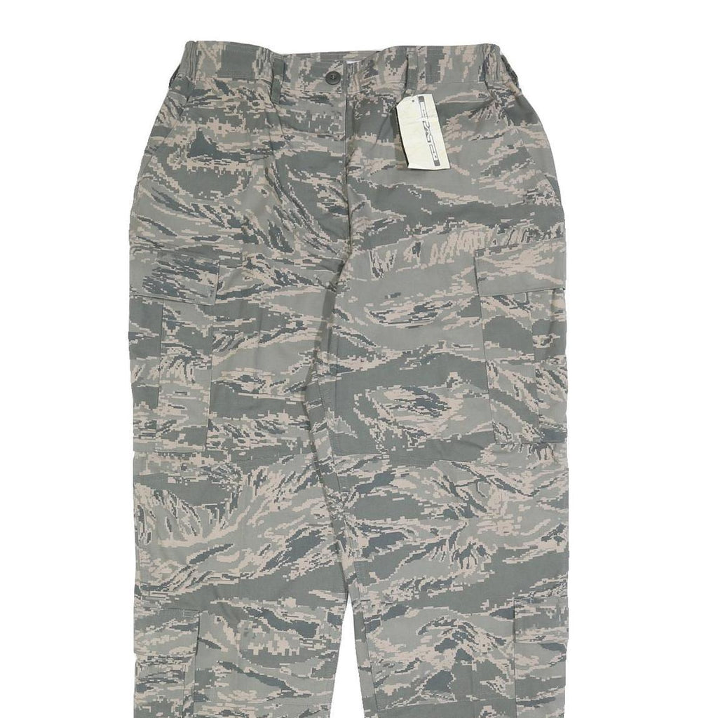 BETHEL INDUSTRIES Womens Cotton Blend Grey Camouflage Regular Fit Cargo Trousers