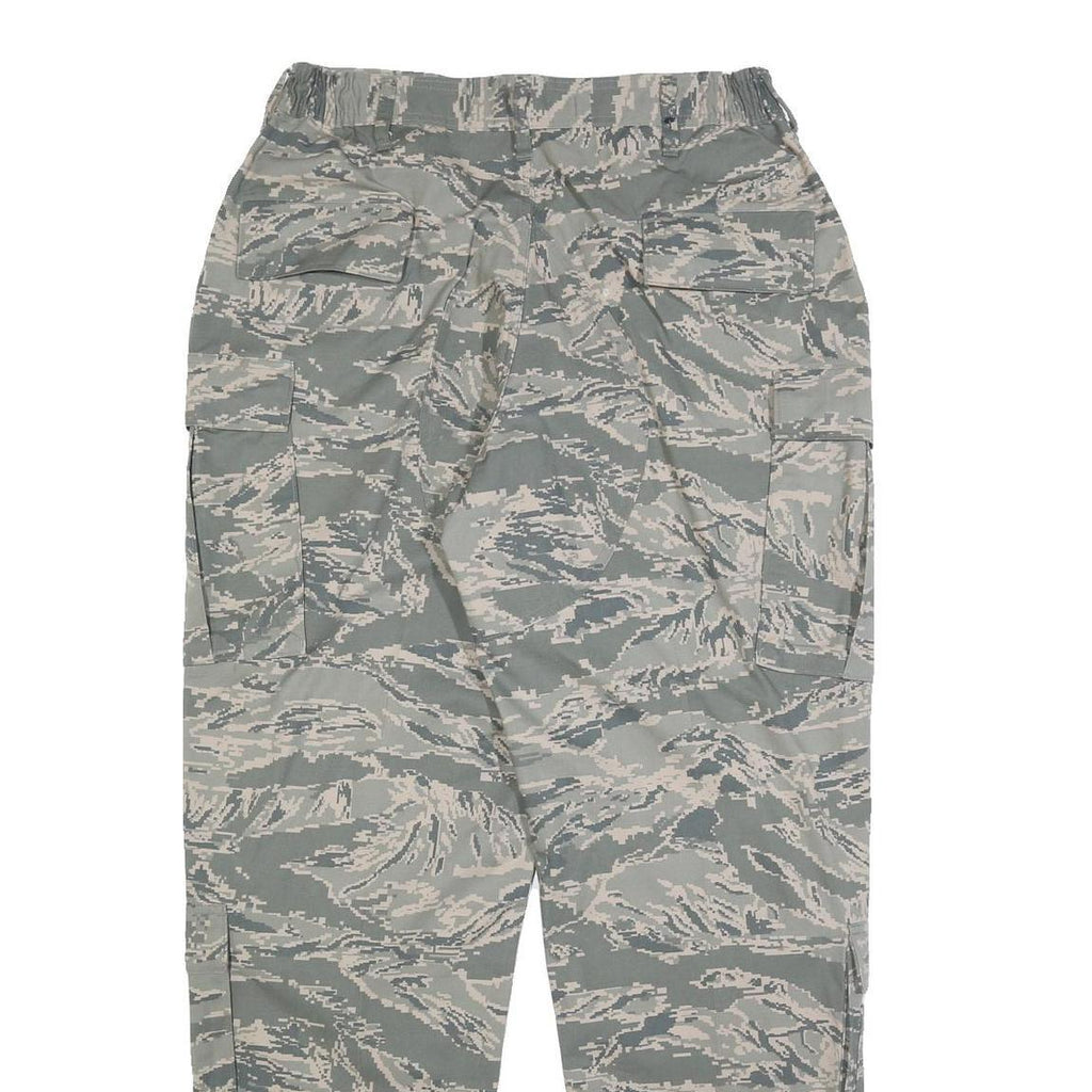 BETHEL INDUSTRIES Womens Cotton Blend Grey Camouflage Regular Fit Cargo Trousers