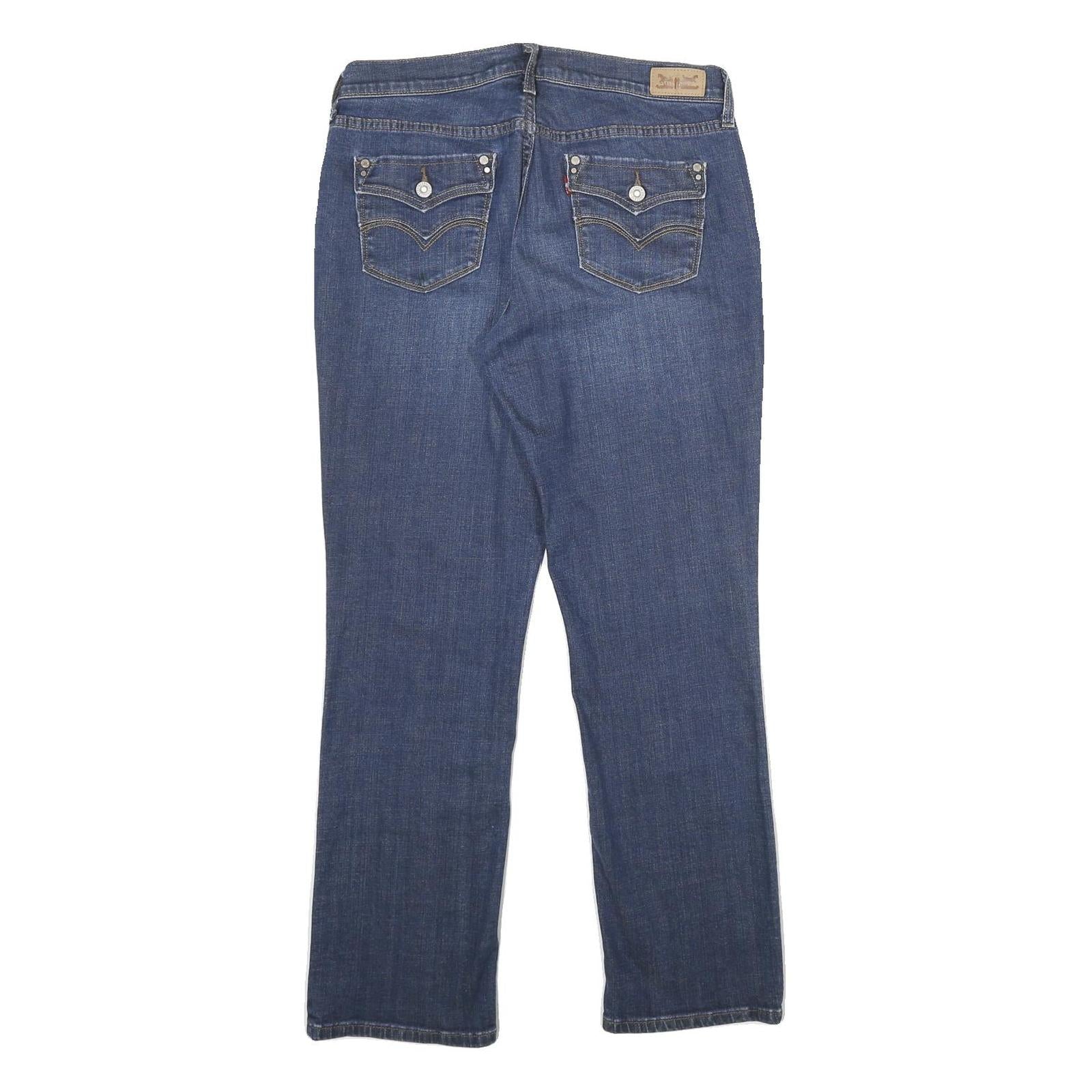 LEVI'S 505 Womens Jeans Blue Regular Straight Denim Medium W29 L30 Zip Cotton