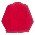 NAUTICA Mens Fleece Jacket Red 90s S