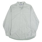 TOMMY HILFIGER Mens Light Grey Cotton Shirt L Classic Fit Button Down Collar