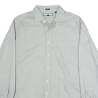 TOMMY HILFIGER Mens Light Grey Cotton Shirt L Classic Fit Button Down Collar