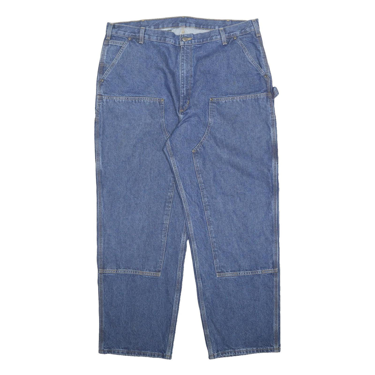 CARHARTT Mens Loose Blue Denim Loose Fit Jeans W42 L32 Workwear Durable