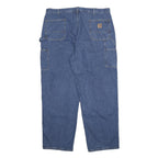 CARHARTT Mens Loose Blue Denim Loose Fit Jeans W42 L32 Workwear Durable