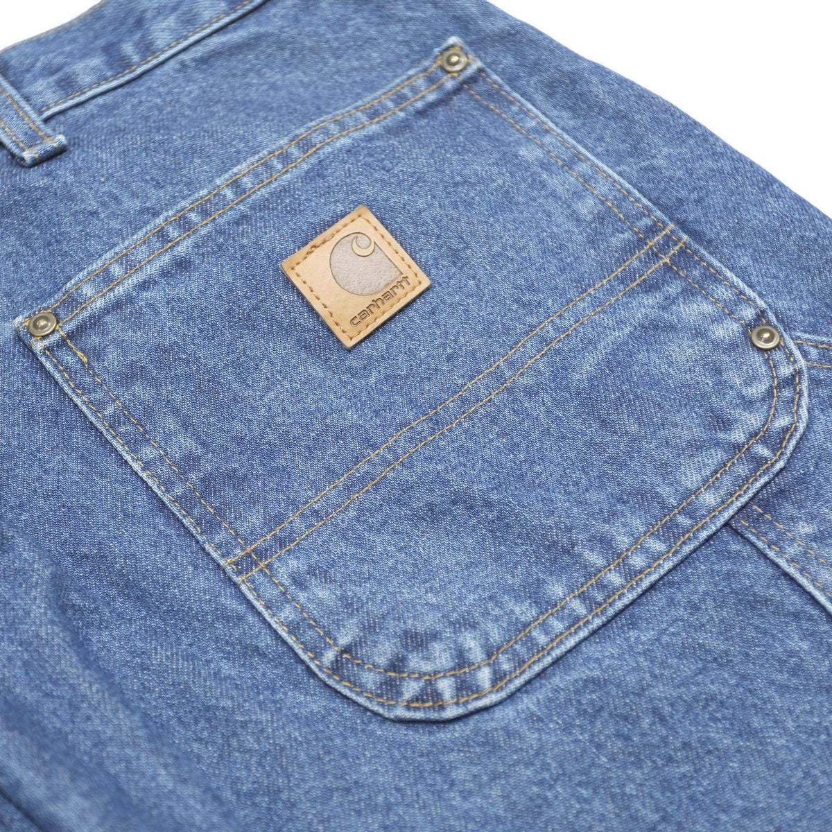CARHARTT Mens Loose Blue Denim Loose Fit Jeans W42 L32 Workwear Durable