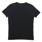 TOMMY HILFIGER Mens Black Crew Neck Short Sleeve T-Shirt M Cotton Blend Classic