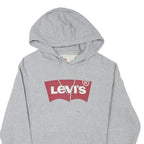 LEVI'S Mens Grey Hoodie S Cotton Blend Pullover Casual Sweatshirt