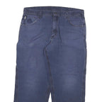 CARHARTT Mens Cotton Blend Navy Blue Regular Fit Straight Leg Trousers W40 L30