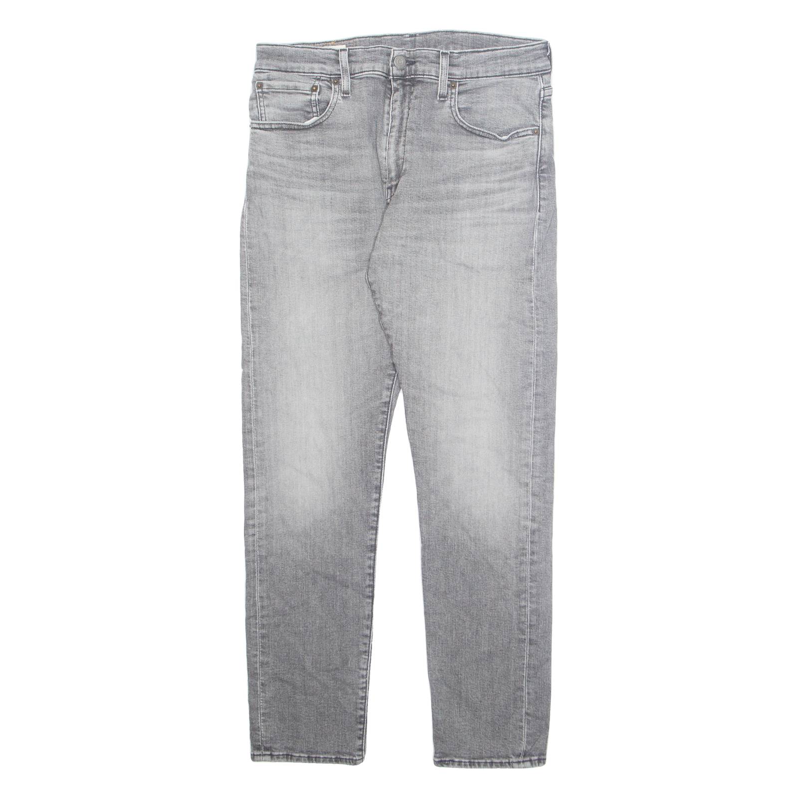 LEVI'S 512 BIG E Jeans Mens Grey Slim Tapered Stone Wash W31 L30