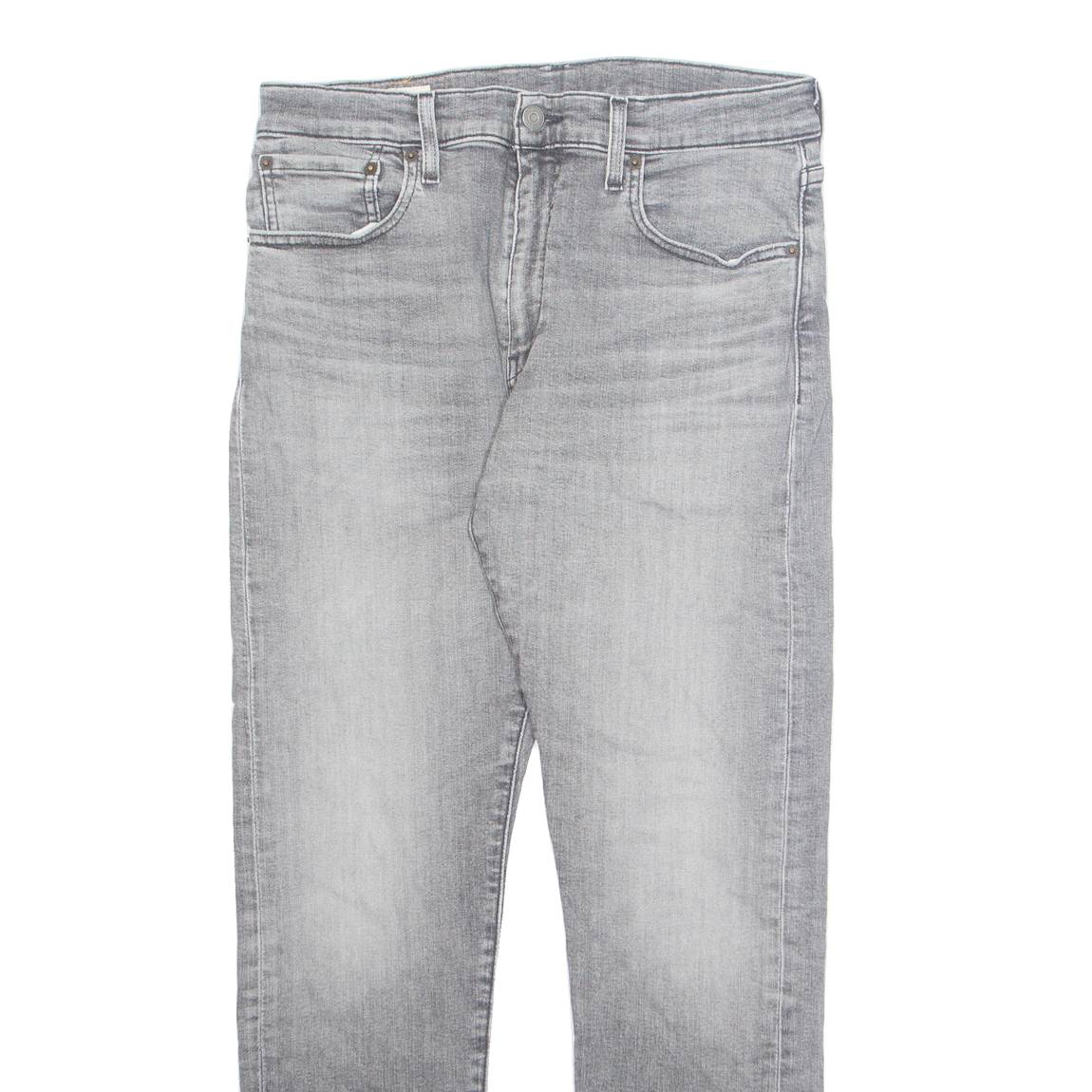 LEVI'S 512 BIG E Jeans Mens Grey Slim Tapered Stone Wash W31 L30