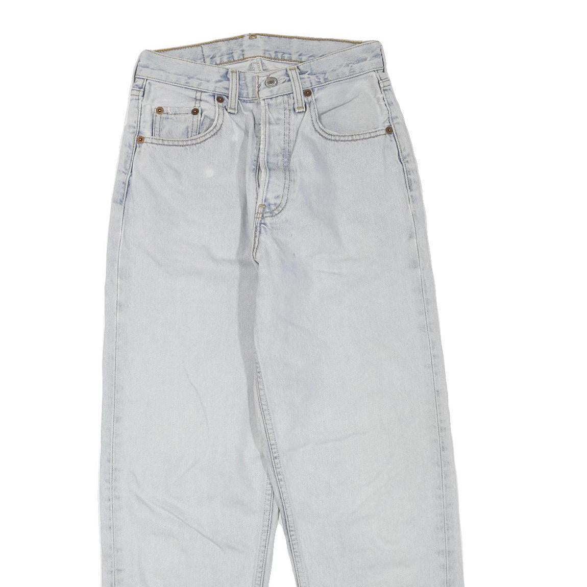 LEVI'S Womens Regular Fit Blue Denim Jeans W26 L27 Button Closure Classic Style