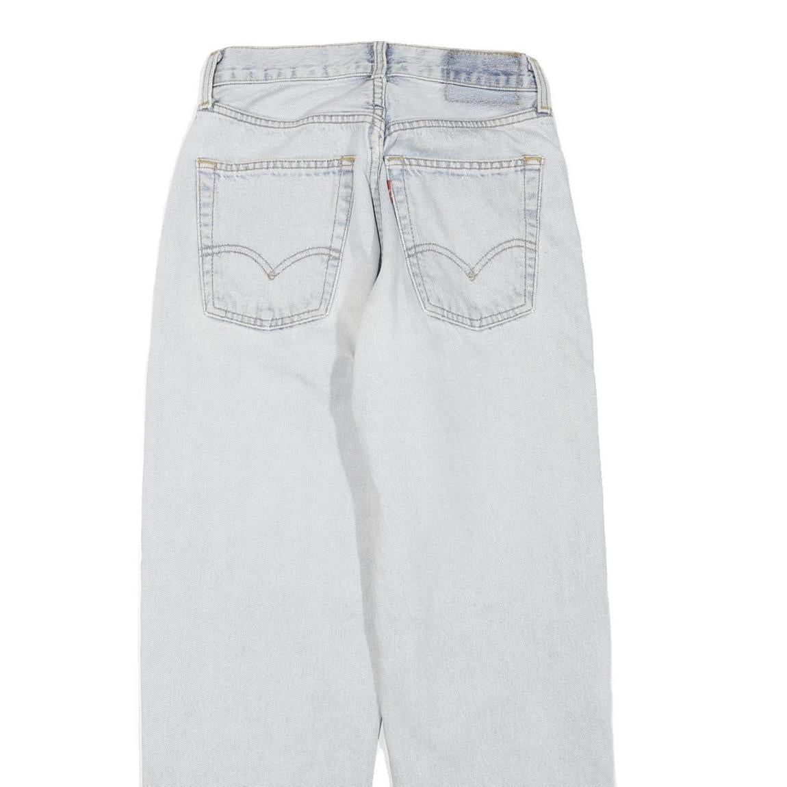 LEVI'S Womens Regular Fit Blue Denim Jeans W26 L27 Button Closure Classic Style