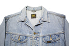 LEE Mens Blue Denim Jacket L Cotton Classic Button Closure Casual Retro