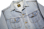 LEE Mens Blue Denim Jacket L Cotton Classic Button Closure Casual Retro