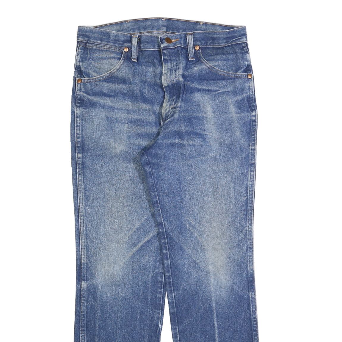 WRANGLER Mens Regular Fit Blue Denim Jeans W31 L30 Classic Zip Closure