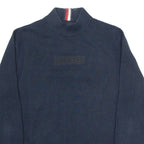 TOMMY HILFIGER Mens Jumper Blue High Neck Tight Knit M