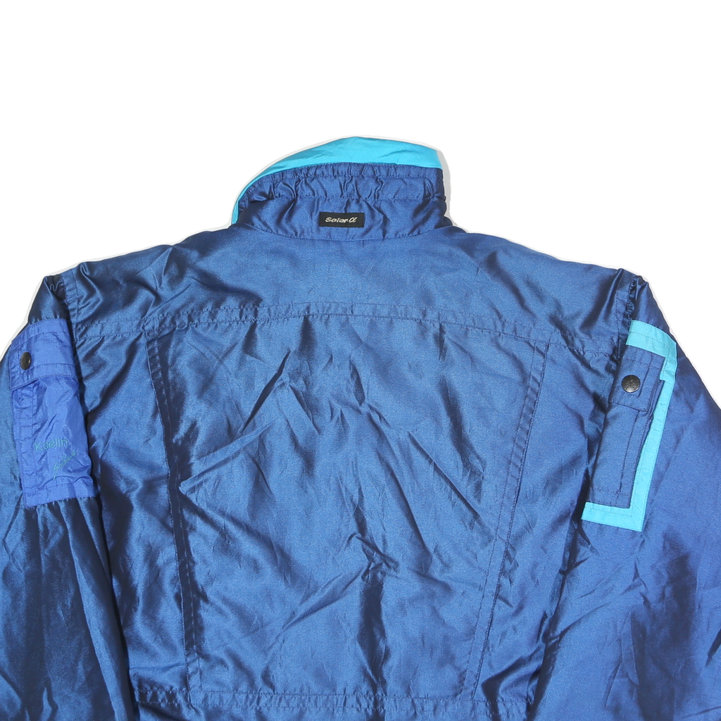KAELIN Mens Blue Nylon Zip Jacket XL Colourblock Outdoor Lightweight