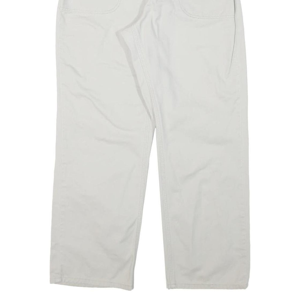 RIDERS Mens Cotton Blend White Regular Straight Trousers W28 L28 Casual Wear