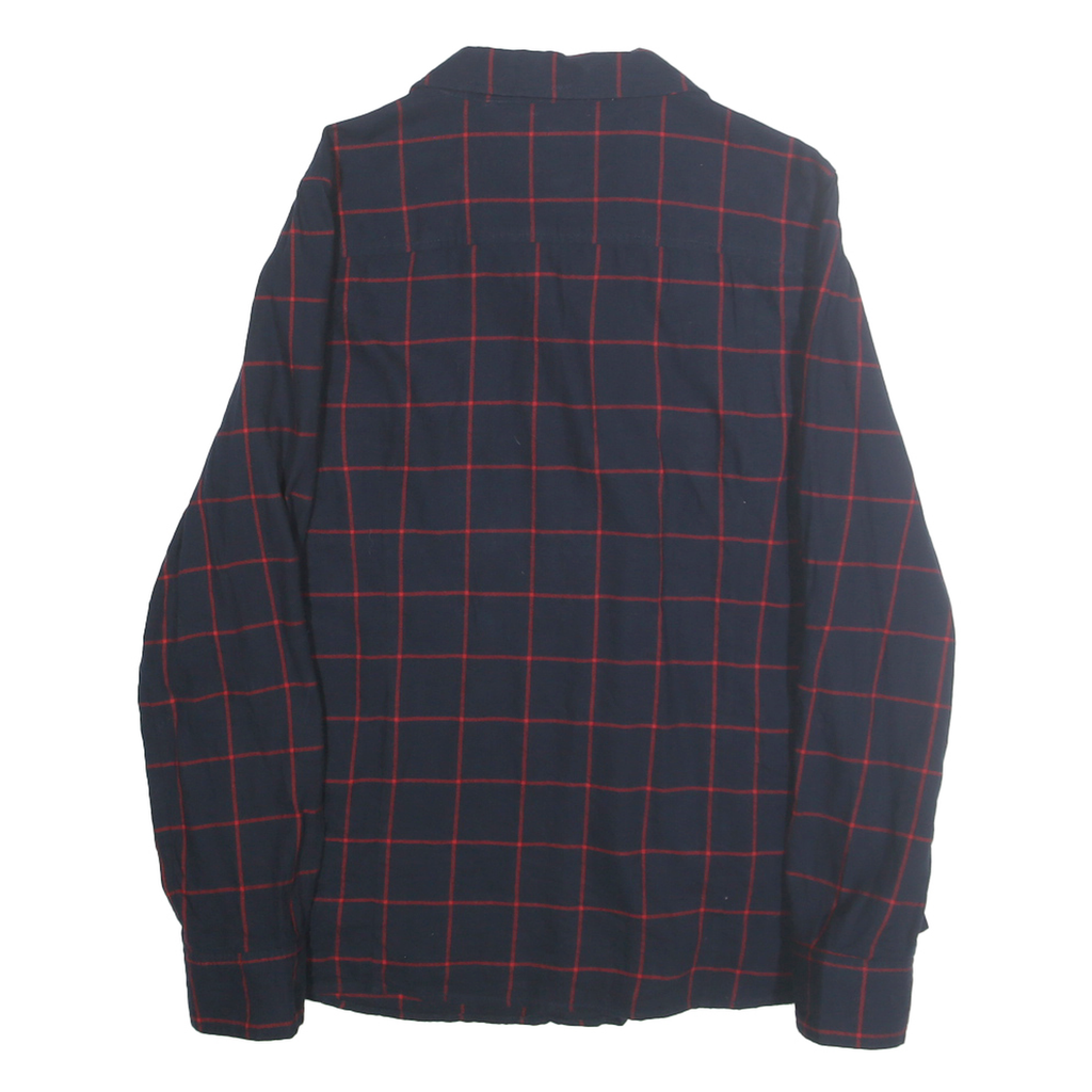 TOMMY HILFIGER Womens Blue & Red Checked Cotton Shirt L Long Sleeve Casual