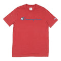 CHAMPION Mens Red Graphic T-Shirt S Short Sleeve Crew Neck Classic Cotton Blend