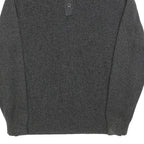 NAUTICA Mens Grey Cotton Patterned Jumper Shawl Collar Button Up Chunky Knit XL