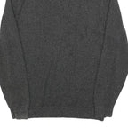 NAUTICA Mens Grey Cotton Patterned Jumper Shawl Collar Button Up Chunky Knit XL