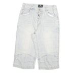 COYOTE Mens Shorts Blue Casual L W30 Cotton Blend Button Closure