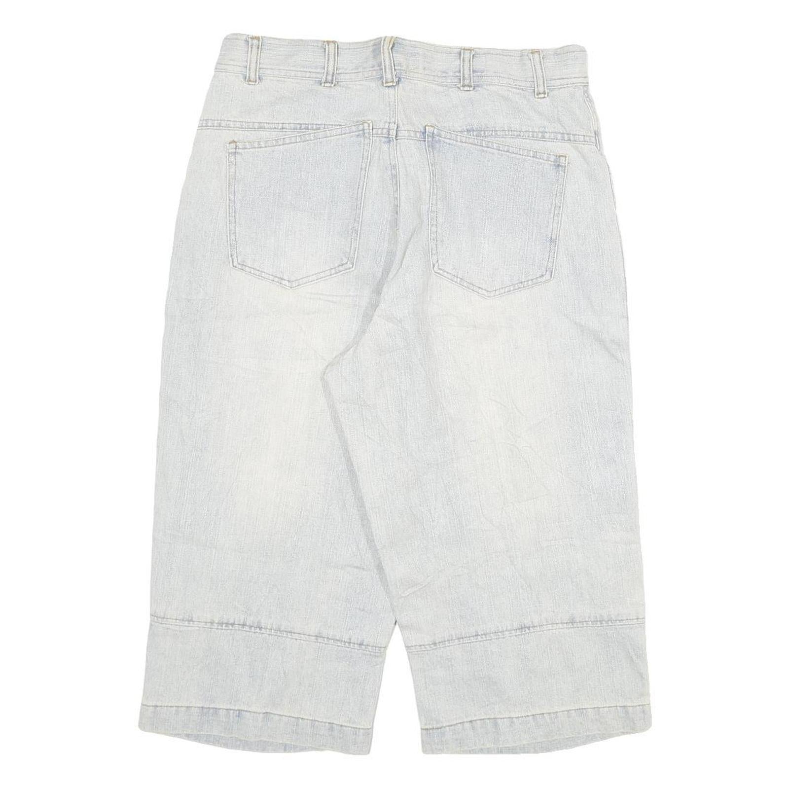 COYOTE Mens Shorts Blue Casual L W30 Cotton Blend Button Closure