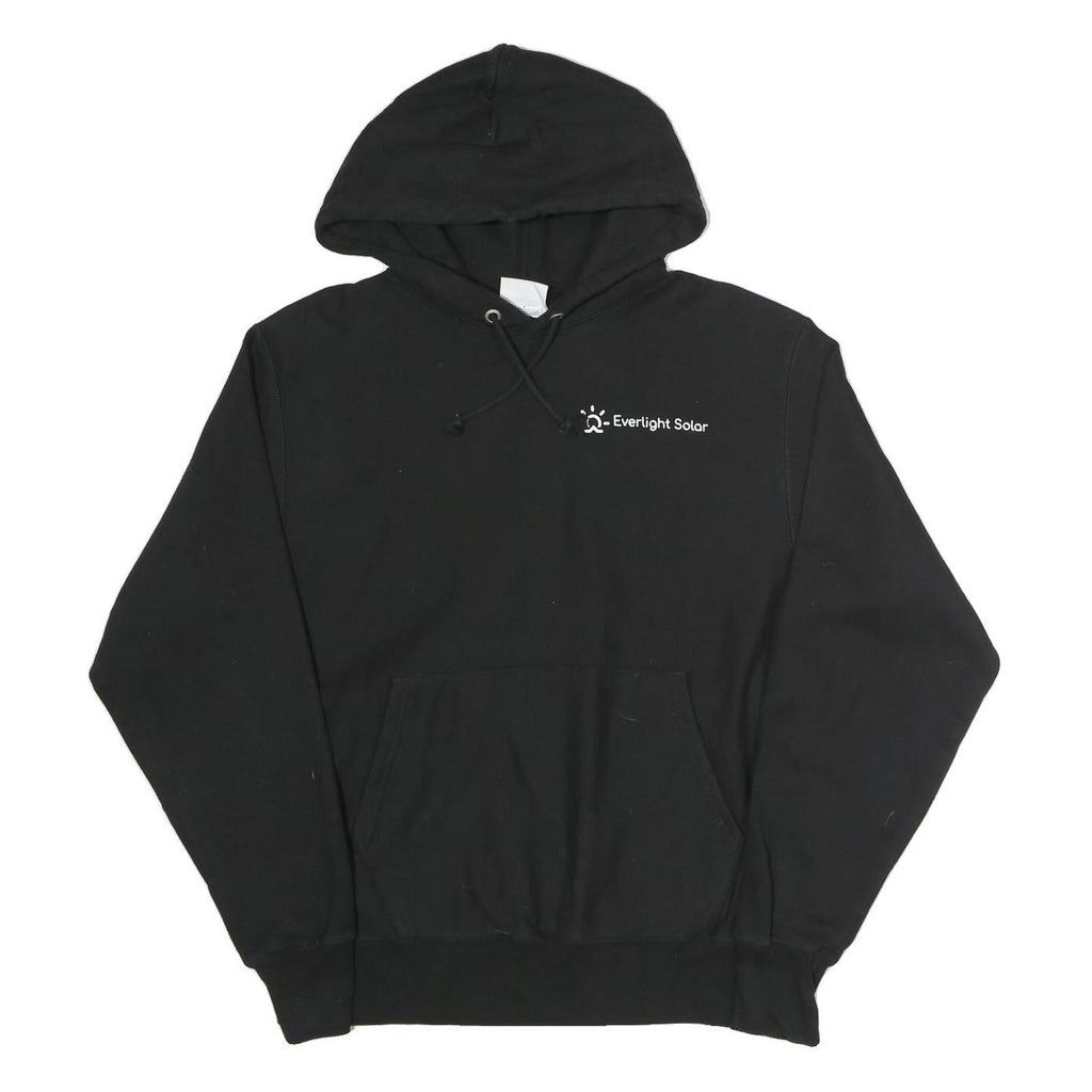 CHAMPION REVERSE WEAVE Mens Black Everlight Solar Logo Hoodie M Cotton Blend