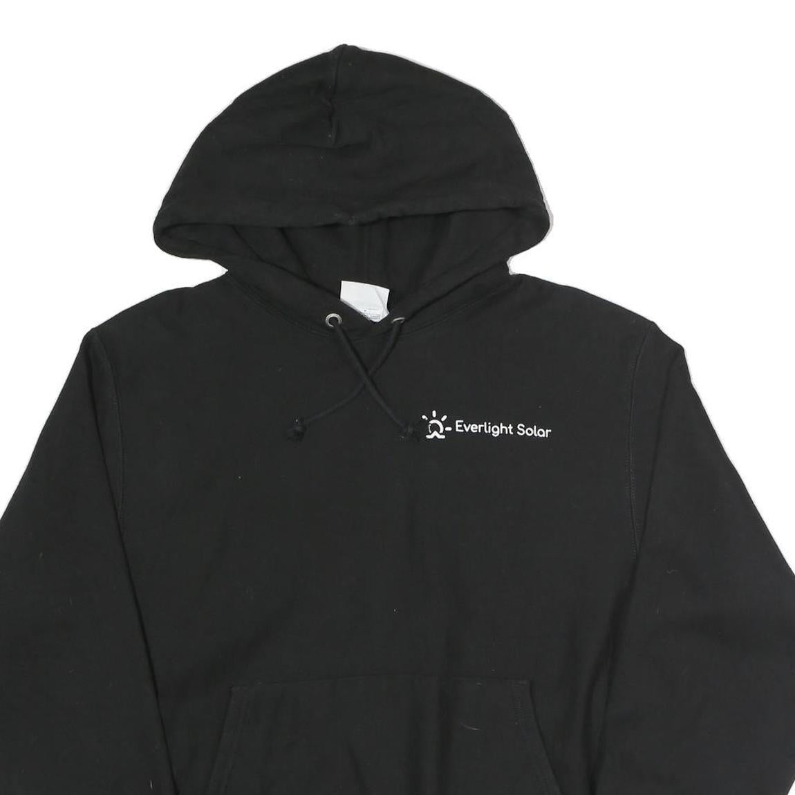 CHAMPION REVERSE WEAVE Mens Black Everlight Solar Logo Hoodie M Cotton Blend