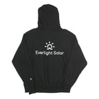 CHAMPION REVERSE WEAVE Mens Black Everlight Solar Logo Hoodie M Cotton Blend