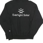 CHAMPION REVERSE WEAVE Mens Black Everlight Solar Logo Hoodie M Cotton Blend