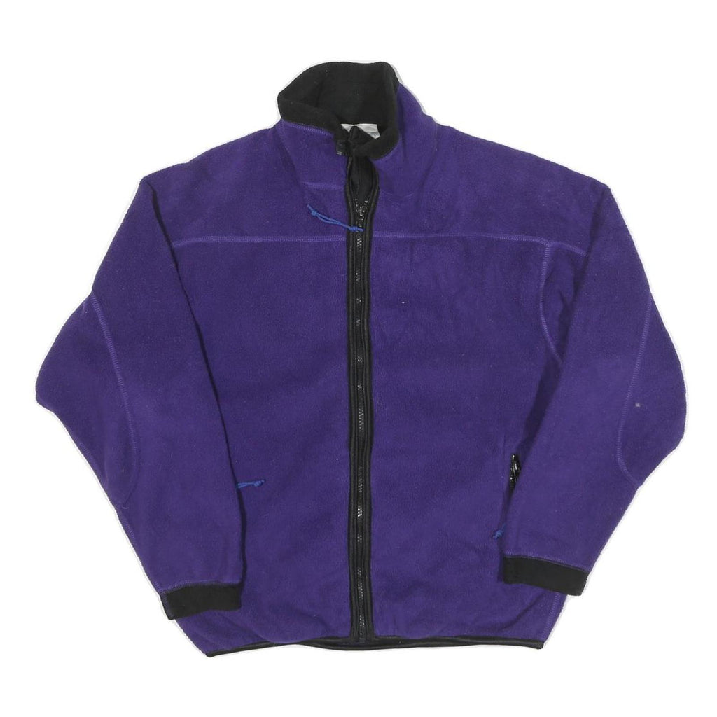 REI Womens Purple Jacket S Polyester Blend Fleece Zip Outdoor Lightweight Warm