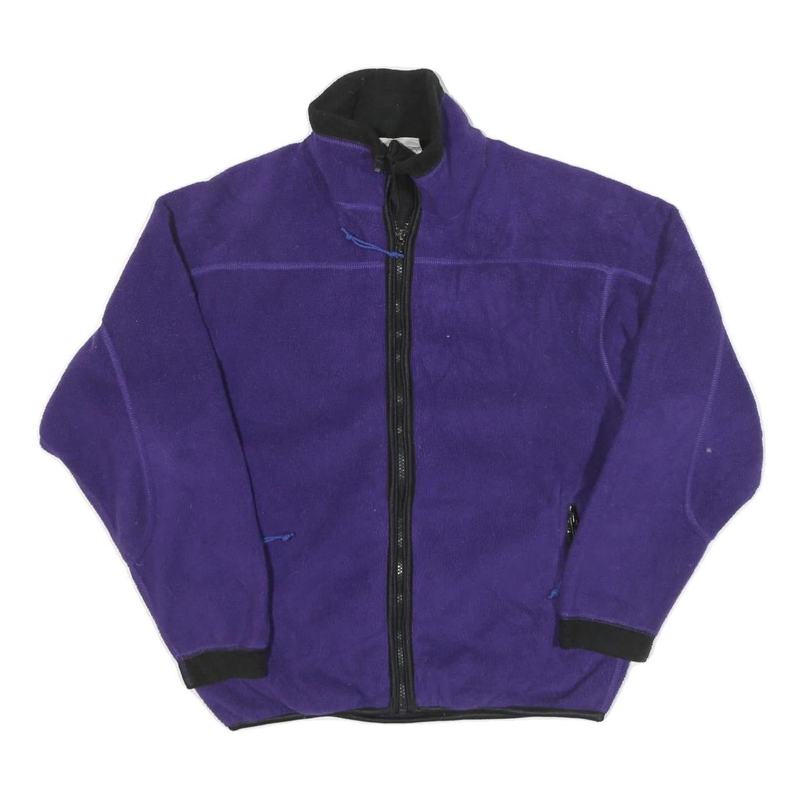 REI Womens Purple Jacket S Polyester Blend Fleece Zip Outdoor Lightweight Warm