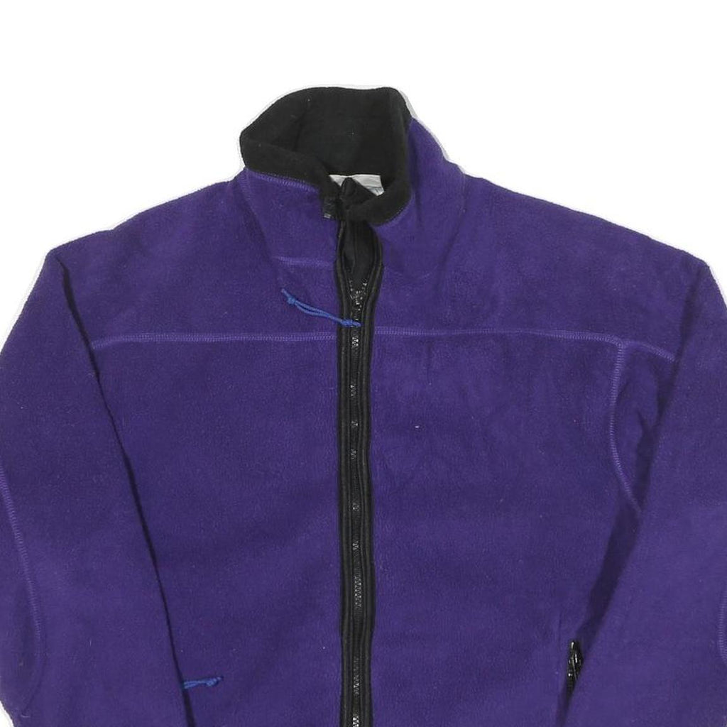 REI Womens Purple Jacket S Polyester Blend Fleece Zip Outdoor Lightweight Warm