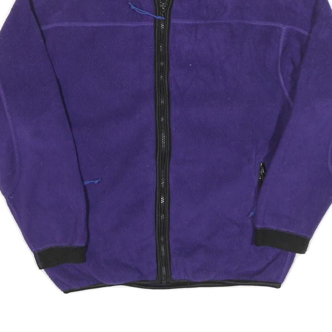 REI Womens Purple Jacket S Polyester Blend Fleece Zip Outdoor Lightweight Warm