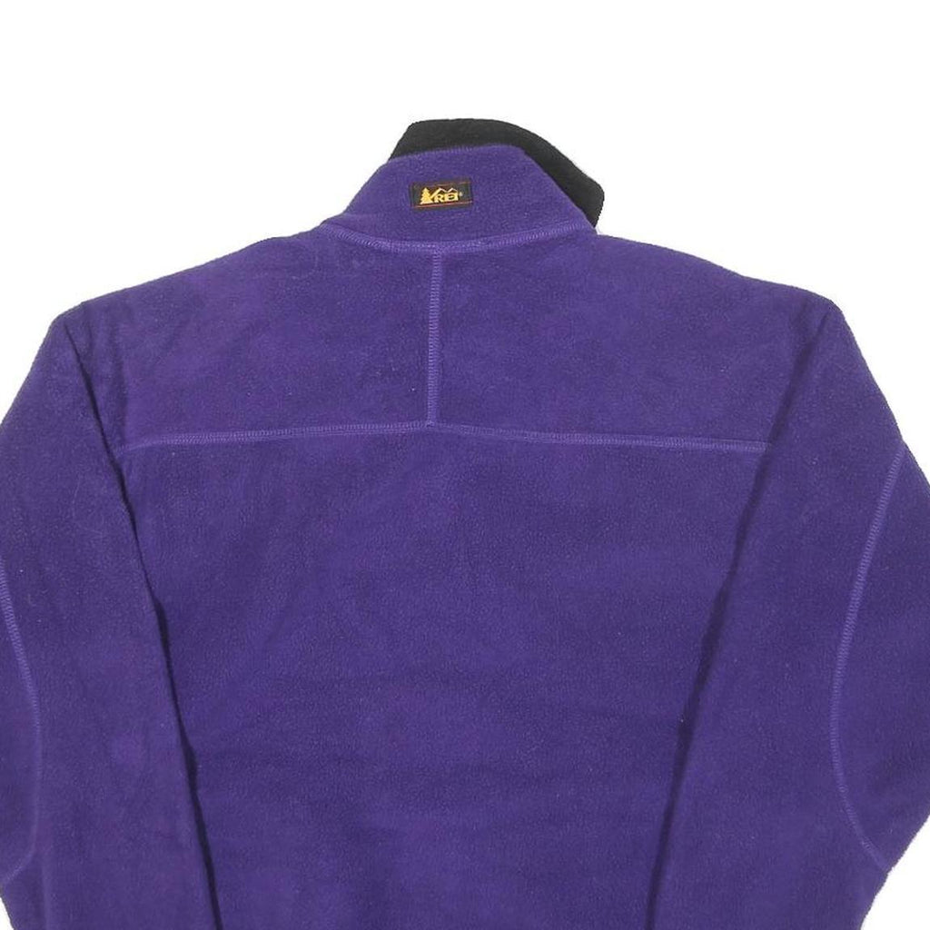 REI Womens Purple Jacket S Polyester Blend Fleece Zip Outdoor Lightweight Warm