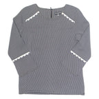 Womens Top Black Long Sleeve Check M