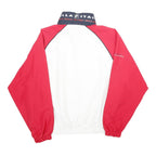 FILA Womens White & Red Zip Jacket L Plain Lightweight Casual Retro Sportswear