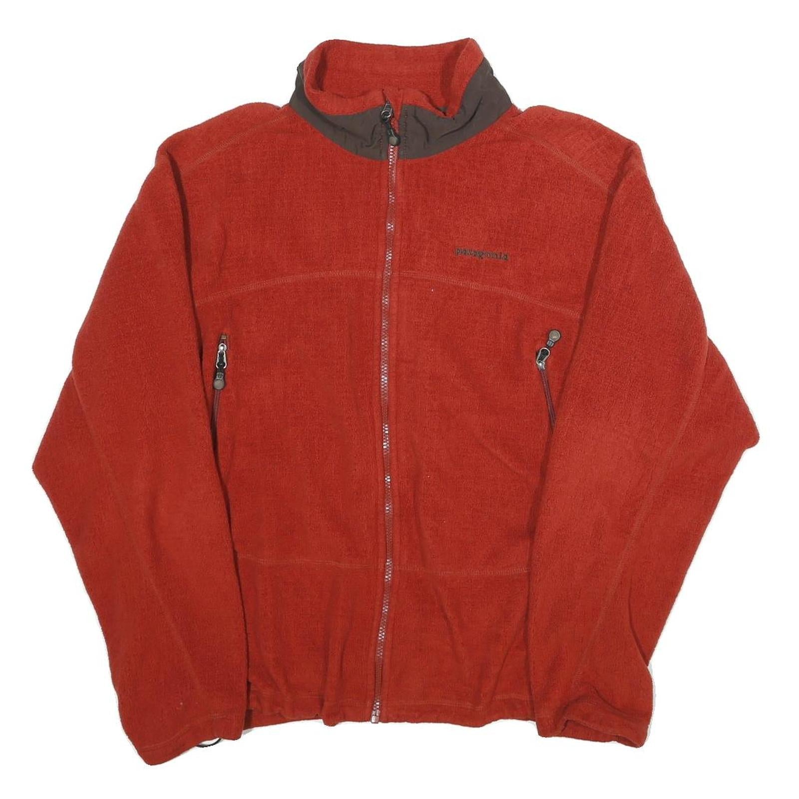PATAGONIA Mens Red Outdoor Zip Jacket L Polyester Comfortable Warm